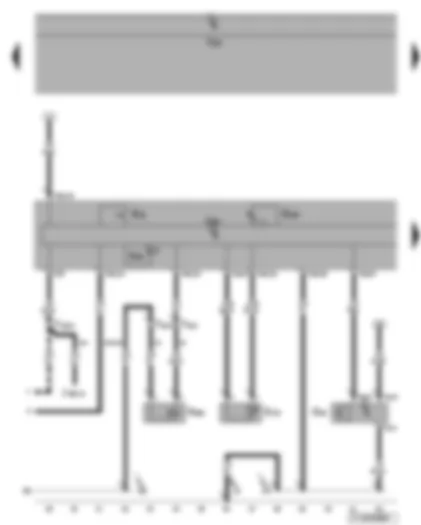 Wiring Diagram  VW TOURAN 2003 - Air conditioning control unit - high pressure sender - A/C compressor regulating valve - centre vent temperature sender