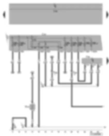 Wiring Diagram  VW TOURAN 2005 - Simos control unit - terminal 30 voltage supply relay - heater element for crankcase breather