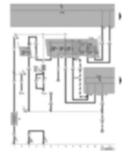 Wiring Diagram  VW TOURAN 2004 - ABS control unit - battery - terminal 15 voltage supply relay