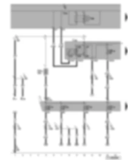 Wiring Diagram  VW TOURAN 2004 - Terminal 15 voltage supply relay - terminal 30 voltage supply relay 2 - fuses