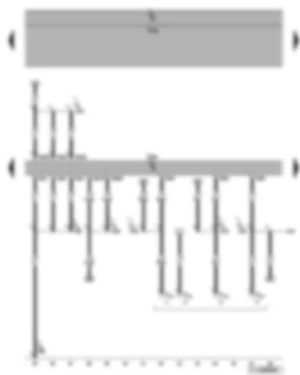 Wiring Diagram  VW TOURAN 2005 - Special vehicle control unit - 2-way radio voltage supply connection