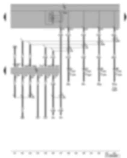 Wiring Diagram  VW TOURAN 2004 - Accident data memory - dual tone horn relay