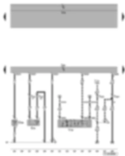 Wiring Diagram  VW TOURAN 2005 - Motronic control unit - radiator outlet coolant temperature sender - intake air temperature sender 2 - vacuum pump for brakes