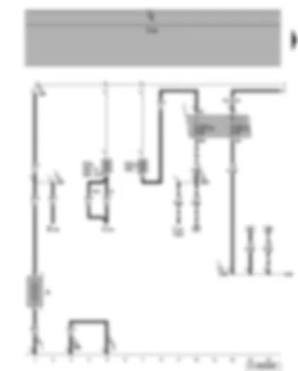 Wiring Diagram  VW TOURAN 2006 - Battery - position of fuses
