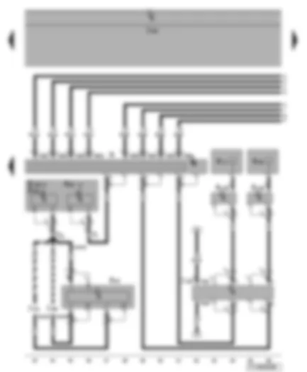 Wiring Diagram  VW TOURAN 2005 - Radio - aerial selection control unit - aerial filter - aerial system