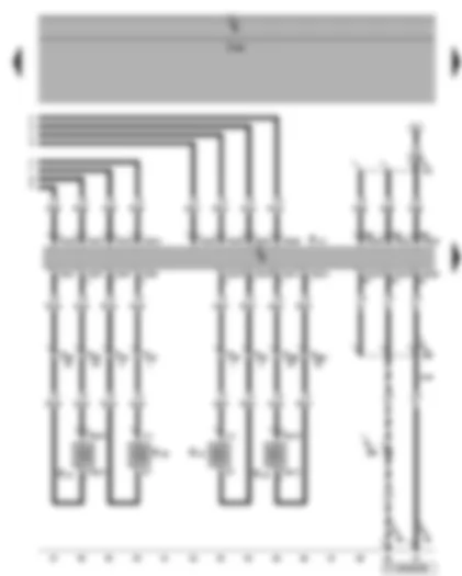Wiring Diagram  VW TOURAN 2005 - Amplifier - front loudspeaker