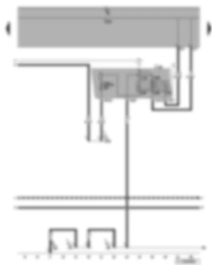 Wiring Diagram  VW TOURAN 2006 - Data bus diagnosis interface - relay for voltage supply of terminal 15