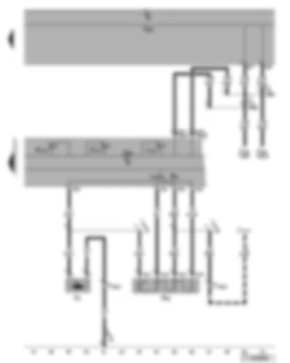 Wiring Diagram  VW TOURAN 2006 - Air conditioning control unit - switch for fresh air blower - fresh air blower