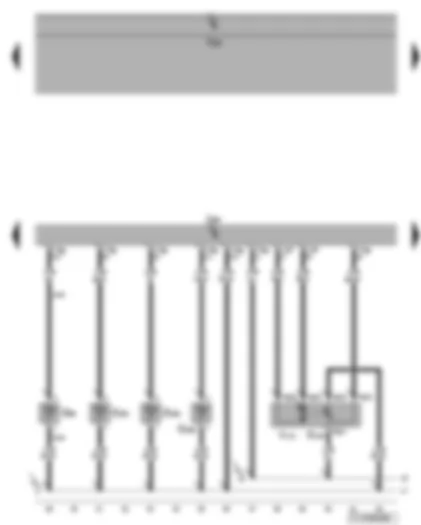 Wiring Diagram  VW TOURAN 2007 - Climatronic control unit - fresh air intake duct temperature sensor - vent temperature sender - evaporator temperature sensor - air recirculation flap control motor