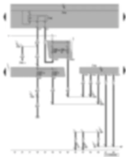 Wiring Diagram  VW TOURAN 2006 - Data bus diagnostic interface - terminal 15 voltage supply relay 2