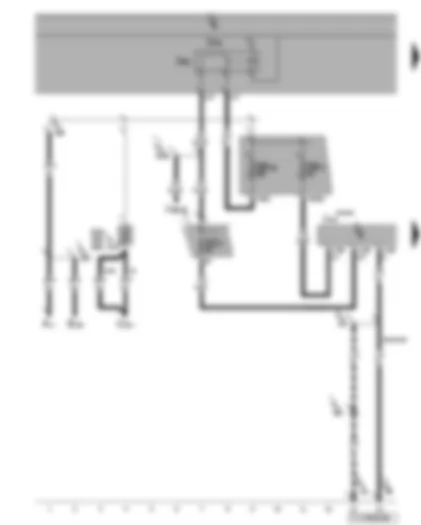 Wiring Diagram  VW TOURAN 2007 - Mobile telephone operating electronics control unit - terminal 15 voltage supply relay 2