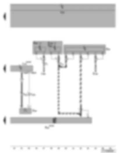 Wiring Diagram  VW TOURAN 2006 - Mobile telephone operating electronics control unit - mobile telephone - aerial filter - aerials - telephone microphone