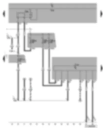 Wiring Diagram  VW TOURAN 2007 - ABS control unit - terminal 15 voltage supply relay 2 - fuses