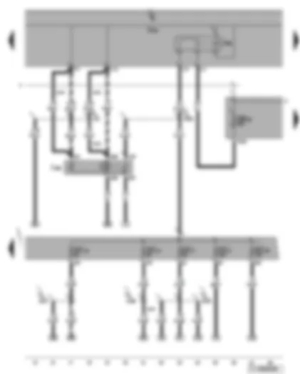 Wiring Diagram  VW TOURAN 2007 - Terminal 50 voltage supply relay - terminal 15 voltage supply relay 2 - fuses