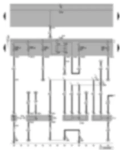 Wiring Diagram  VW TOURAN 2006 - Fuel pump relay - fuel supply relay - fuel gauge sender - fuel pump - secondary air pump relay - secondary air pump motor