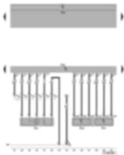 Wiring Diagram  VW TOURAN 2006 - Engine control unit - lambda probe - accelerator position sender