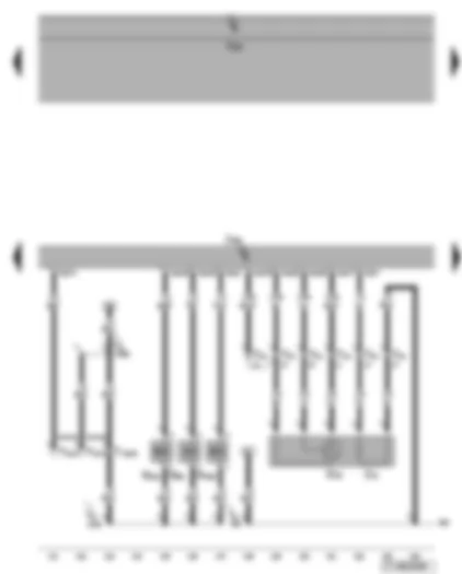 Wiring Diagram  VW TOURAN 2009 - Engine control unit - activated charcoal filter system solenoid valve - inlet camshaft control valve - intake manifold flap valve - lambda probe