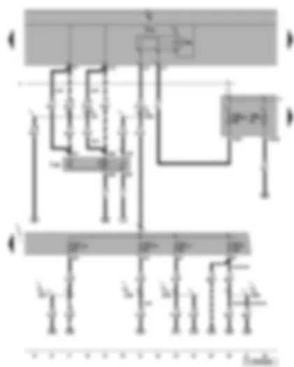 Wiring Diagram  VW TOURAN 2008 - Terminal 50 voltage supply relay - terminal 15 voltage supply relay 2 - fuses