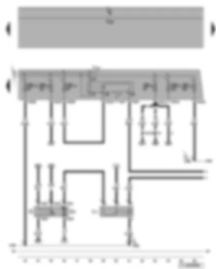 Wiring Diagram  VW TOURAN 2006 - Terminal 30 voltage supply relay - fuel pump relay - fuel gauge sender - fuel pump