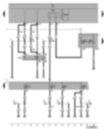 Wiring Diagram  VW TOURAN 2006 - Relay for voltage supply of terminal 50 - relay for voltage supply of terminal 15 - fuses