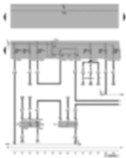 Wiring Diagram  VW TOURAN 2007 - Relay for voltage supply of terminal 30 - fuel pump relay - fuel gauge sender - fuel pump