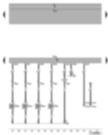 Wiring Diagram  VW TOURAN 2007 - Engine control unit - unit injector valves