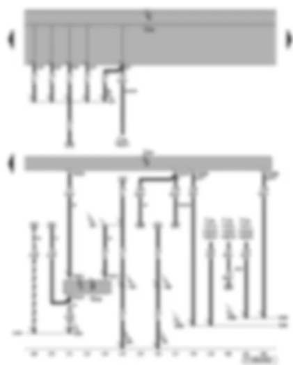 Wiring Diagram  VW TOURAN 2006 - Engine control unit - clutch position sender