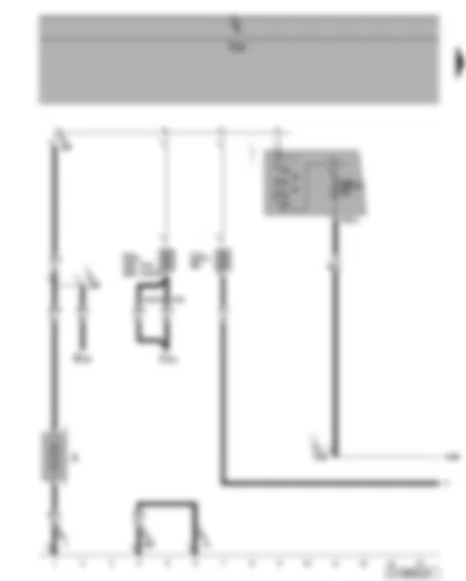 Wiring Diagram  VW TOURAN 2007 - Terminal 30 voltage supply relay - battery