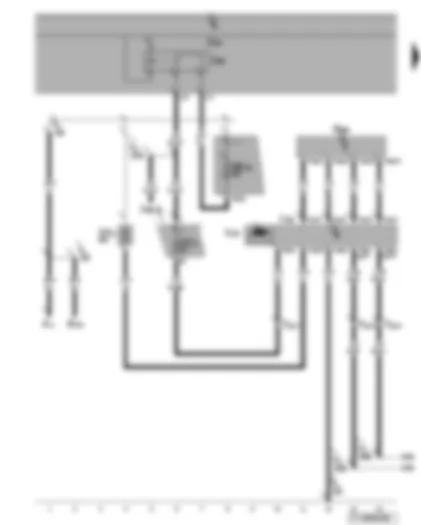 Wiring Diagram  VW TOURAN 2007 - Power steering control unit - electromechanical power steering motor - steering moment sender - terminal 15 voltage supply relay 2