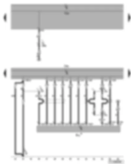 Wiring Diagram  VW TOURAN 2006 - Control unit with display for radio and navigation system - CD changer