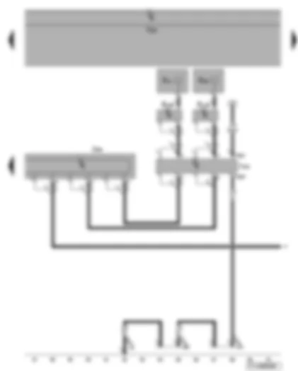 Wiring Diagram  VW TOURAN 2006 - Control unit with display for radio and navigation system - aerial selection control unit