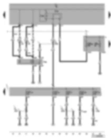 Wiring Diagram  VW TOURAN 2013 - Terminal 50 voltage supply relay - terminal 15 voltage supply relay 2 - fuses