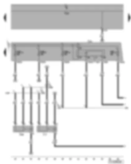 Wiring Diagram  VW TOURAN 2006 - Motronic current supply relay - fuel pump relay - fuel supply relay