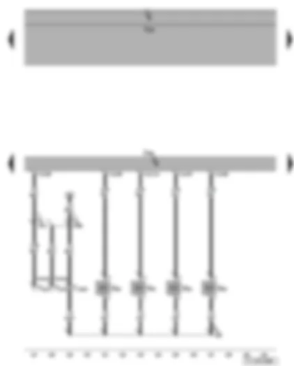 Wiring Diagram  VW TOURAN 2006 - Engine control unit - injectors