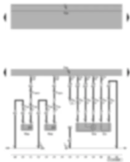 Wiring Diagram  VW TOURAN 2006 - Engine control unit - lambda probe - fuel tank shut-off valve 3 and 4