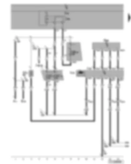 Wiring Diagram  VW TOURAN 2008 - Power steering control unit - electromechanical power steering motor - steering moment sender - relay 2 for voltage supply of terminal 15