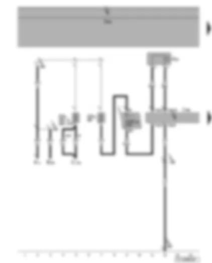 Wiring Diagram  VW TOURAN 2007 - Parking aid control unit - rear parking aid warning buzzer