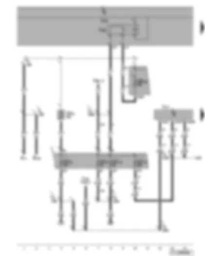 Wiring Diagram  VW TOURAN 2009 - Automatic gearbox control unit - terminal 15 voltage supply relay 2