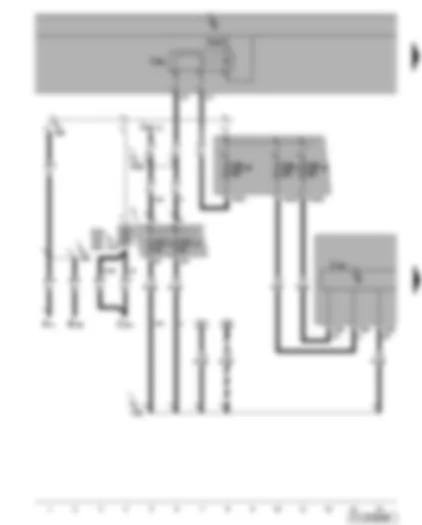 Wiring Diagram  VW TOURAN 2007 - ABS control unit - relay for voltage supply of terminal 15 - relay 2 for voltage supply of terminal 15