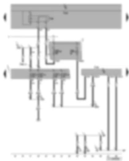 Wiring Diagram  VW TOURAN 2008 - Data bus diagnostic interface - terminal 15 voltage supply relay 2