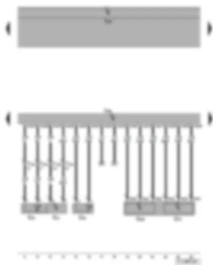 Wiring Diagram  VW TOURAN 2008 - Engine control unit - intake air temperature sender - charge air pressure sender - coolant temperature sender - accelerator position sender