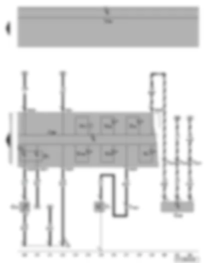 Wiring Diagram  VW TOURAN 2008 - Dash panel insert - oil level and oil temperature sender - fuel gauge - coolant temperature gauge - oil pressure switch - oil pressure warning lamp - glow period warning lamp