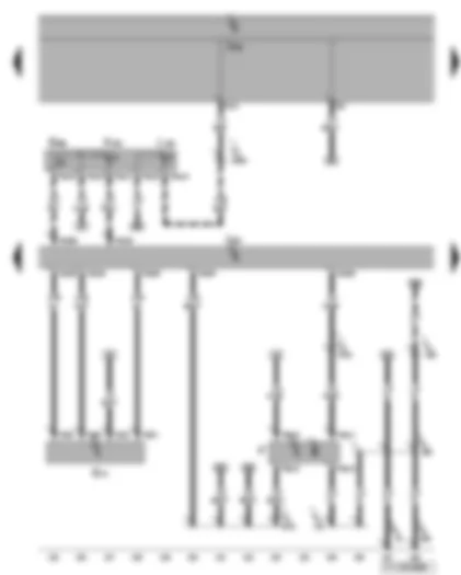 Wiring Diagram  VW TOURAN 2008 - Engine control unit - air mass meter - winter driving program button - brake light switch