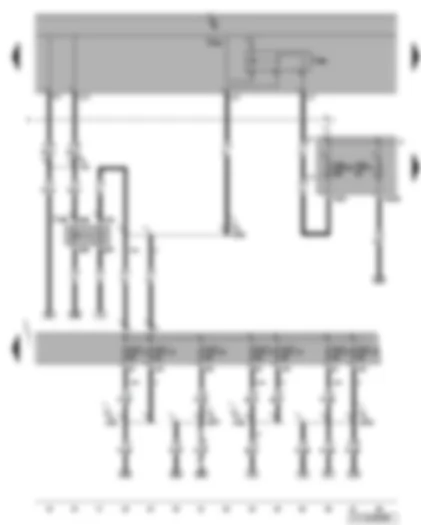 Wiring Diagram  VW TOURAN 2007 - Terminal 50 voltage supply relay - terminal 15 voltage supply relay 2