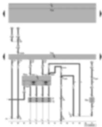 Wiring Diagram  VW TOURAN 2007 - Engine control unit - ignition transformer - crankcase breather heater element