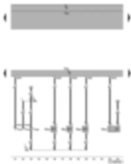 Wiring Diagram  VW TOURAN 2015 - Engine control unit - variable intake manifold changeover valve - activated charcoal filter solenoid valve 1 - camshaft adjustment valve 1 - fuel pressure regulating valve