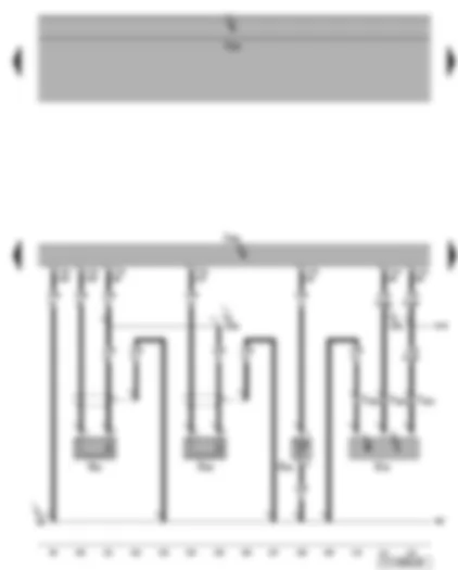Wiring Diagram  VW TOURAN 2008 - Engine control unit - knock sensors - coolant temperature sender - Hall sender