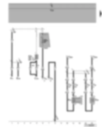 Wiring Diagram  VW TOURAN 2007 - Fuses - front left loudspeaker