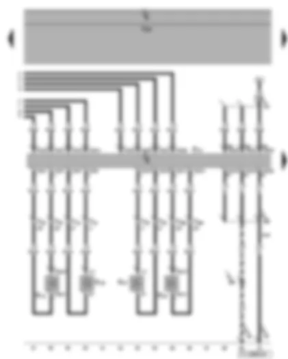 Wiring Diagram  VW TOURAN 2007 - Amplifier - front loudspeaker