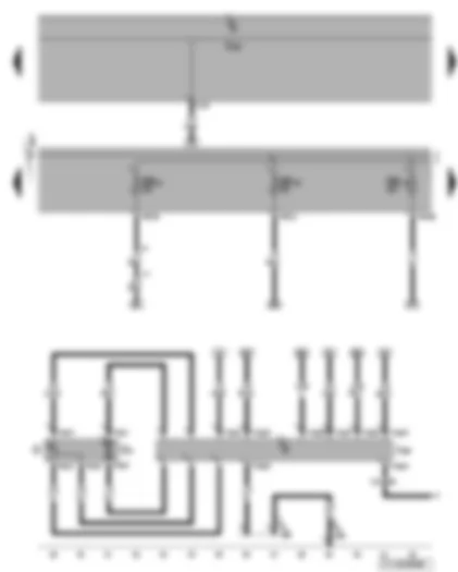 Wiring Diagram  VW TOURAN 2010 - Fuel pump control unit - fuel gauge sender - fuel pump